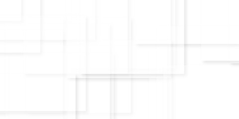 Modern Abstract white background design with layers of textured white transparent material in triangle and squares shapes. White color technology concept geometric line vector background.