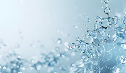 Background image of moving water in waves bubbles on white background
