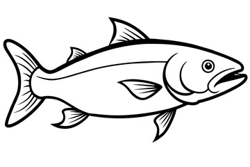 salmon silhouette vector illustration