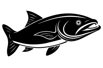 salmon silhouette vector illustration