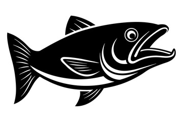 salmon silhouette vector illustration