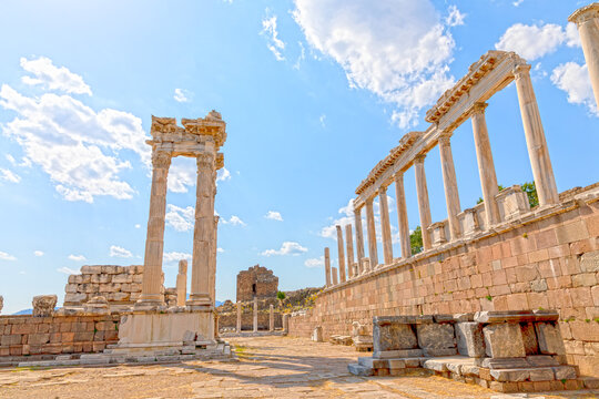 The Temple of Trajan in Pergamon Ancient City