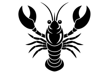 lobster silhouette vector illustration