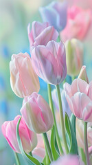 Pastel Tulips in Soft Focus