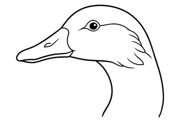 goose head silhouette vector illustration