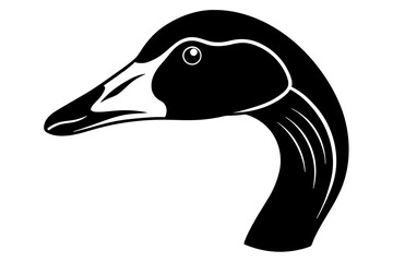 goose head silhouette vector illustration
