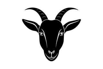 goat head silhouette vector illustration