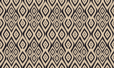 Ethnic abstract ikat art. Fabric Morocco, geometric ethnic pattern seamless color oriental. Background, Design for fabric, curtain, carpet, wallpaper, clothing, wrapping, Batik