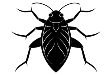 Fotobehang giant water bug silhouette vector illustration © CreativeDesigns