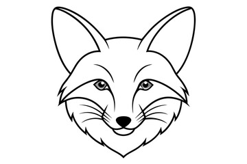 fox head silhouette vector illustration