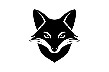 fox head silhouette vector illustration