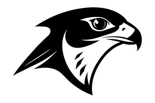 recommend clip art: falcon head silhouette vector illustration