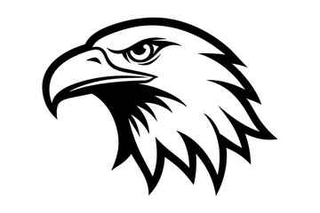 eagle head silhouette vector illustration