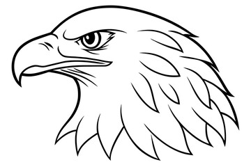 eagle head silhouette vector illustration