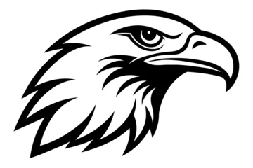 Poster eagle head silhouette vector illustration © CreativeDesigns