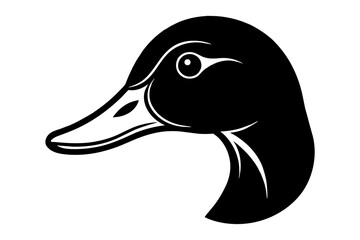duck head silhouette vector illustration