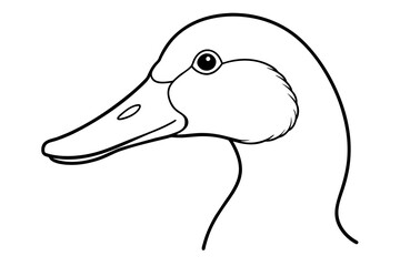 duck head silhouette vector illustration