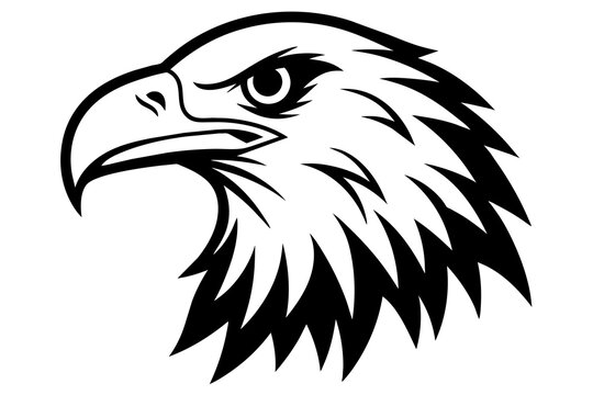 recommend clip art: eagle head silhouette vector illustration