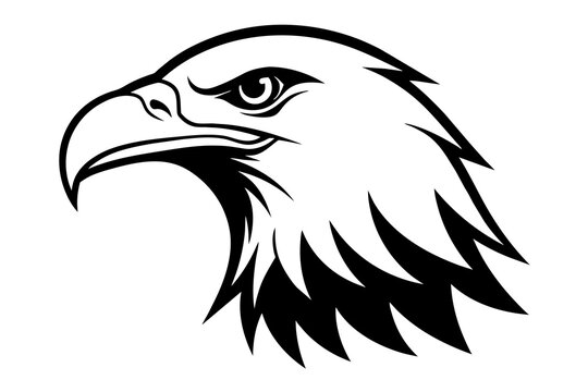 recommend clip art: eagle head silhouette vector illustration