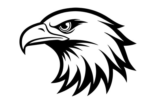recommend clip art: eagle head silhouette vector illustration