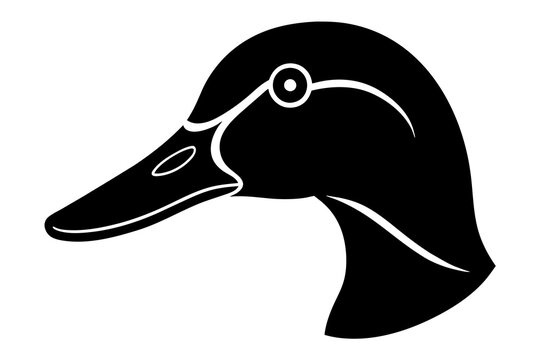 recommend clip art: duck head silhouette vector illustration