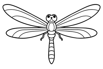 dragonfly silhouette vector illustration