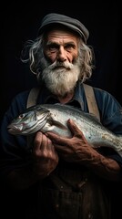 old fisherman with a beard
