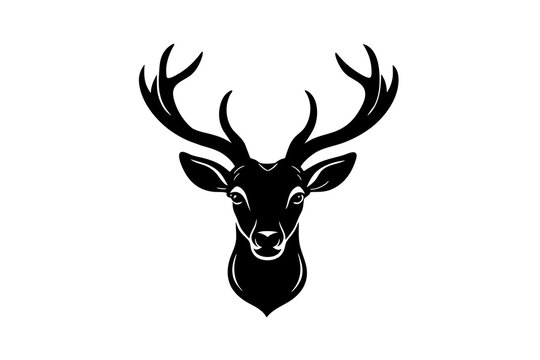 deer head silhouette vector illustration