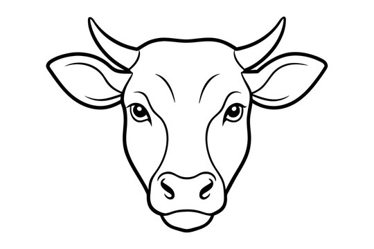 recommend clip art: cow head silhouette vector illustration