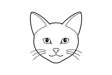 cat head silhouette vector illustration