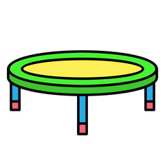 Illustration of Trampolin design Filled Icon