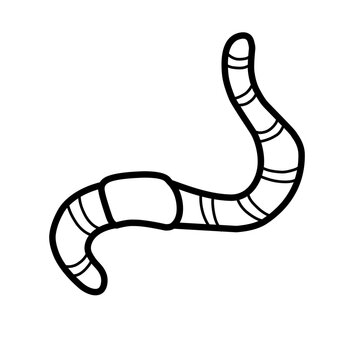 black and white worm drawing clip art preview