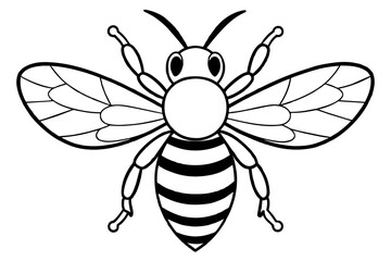 bee silhouette vector illustration