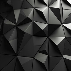 Black background with white geometric design generated AI