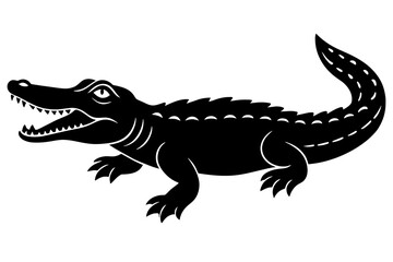 alligator silhouette vector illustration