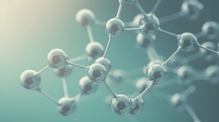 Intricate Molecular Structure in Captivating Sci Fi Backdrop