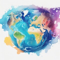 The Earth in Colors: A Watery Global Abstraction