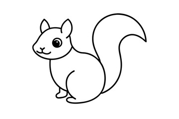 line art of a squirrel