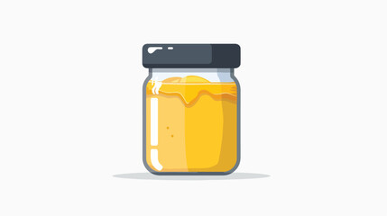 A flat editable icon of butter jar Flat vector isolated