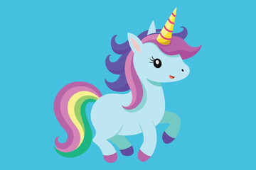Happy Birthday Unicorn vector design, lovely birthday unicorn design