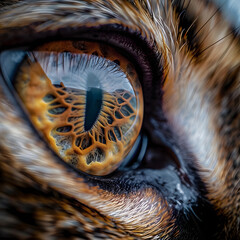 A close-up of a cat's eye 