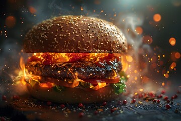 Flaming Burger