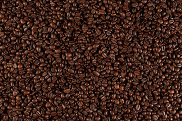 Lots of roasted coffee beans