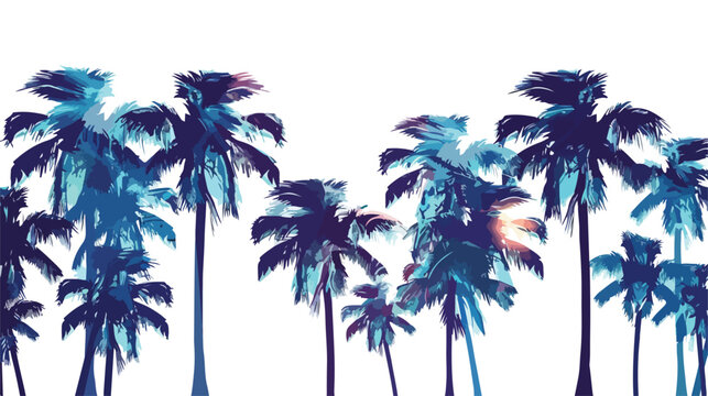 Original Vector Illustration palm trees background