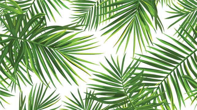 Palm leaves tropical seamless pattern vector. Abstract