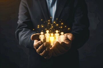 A person with impact symbols and leaders creating a lasting impact, highlighting leadership's transformative power