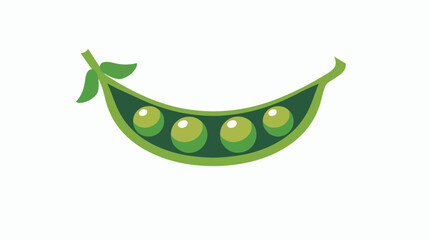 Pea peas logo symbol or icon flat vector