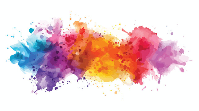 Color splash on white background. Abstract watercolor