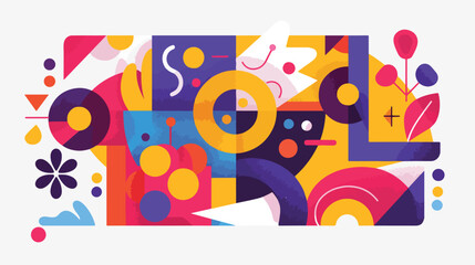 Colorful illustration with abstract pattern abstract