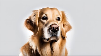 Happy Golden Retriever Puppy Portrait